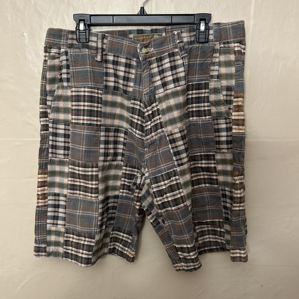 Mens Siegfried Vintage Size 36 Brown Color Block Bermuda Shorts‎